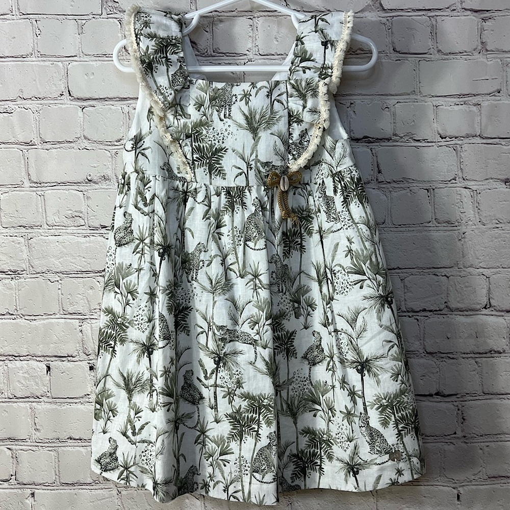 PAZ RODRIGUEZ GREEN SAFARI DRESS SPANISH MODA.